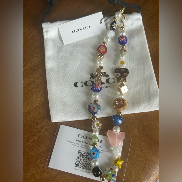 Viral Coach Glass Beaded Carriage Dice Choker Necklace - Picture 1 of 5
